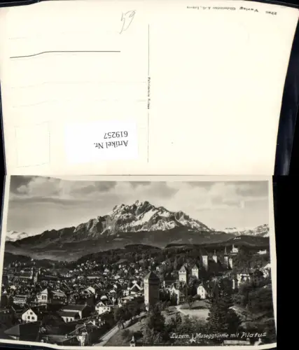 619257,Foto Ak Luzern Museggtürme m. Pilatus