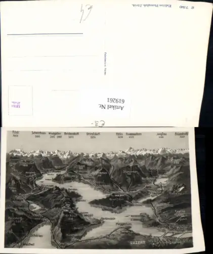 619261,Lagekarte Luzern m. Gipfelkarte