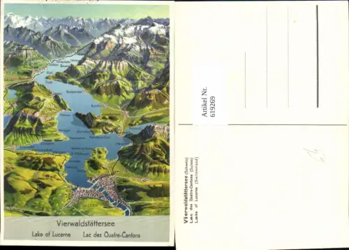 619269,Lagekarte Vierwaldstättersee Lac des Quatre-Cantons Luzern