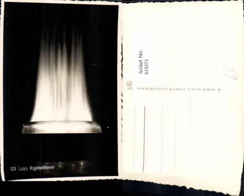 619271,Foto Ak Luzern Wagenbachbrunnen Brunnen b. Nacht beleuchtet
