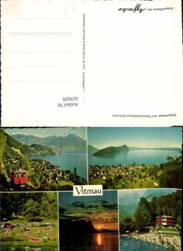 619439,Mehrbild Ak Vitznau Vierwaldstättersee Bergbahn