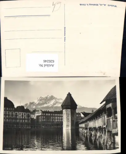 620246,Luzern Wasserturm u. Pilatus