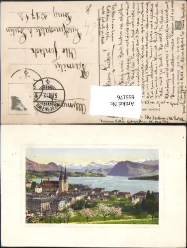 655176,Künstler Ak Luzern u. d. Alpen