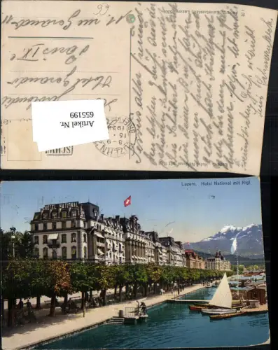 655199,Luzern Hotel National mit Rigi Segelboot