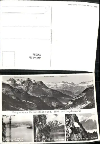 655331,Mehrbild Ak Bürgenstock Hammetschwand Luzern Blick ins Engelbergertal Bergbahn Lift