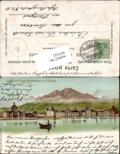 691221 Lithographie Luzern am Vierwaldstättersee Pilatus pub Künzli 5023