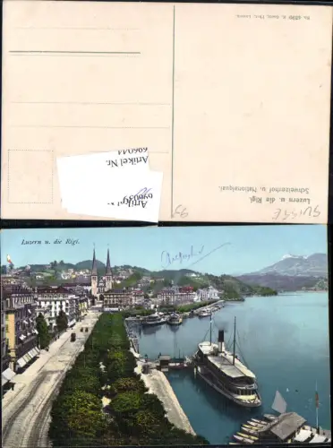 696044 Luzern u. d. Rigi Dampfer pub Goetz 4399