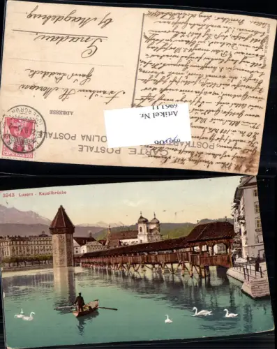 696111 Luzern Kapellbrücke Wasserturm gel Gnadau Magdeburg Barby