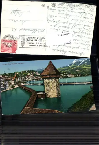 696112 Luzern Kapellbrücke Wasserturm