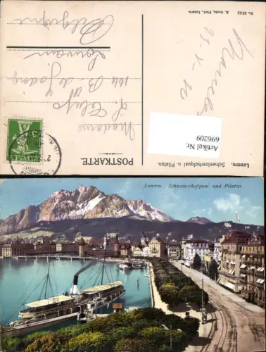 696209 Luzern Quai Dampfer Schweizerhofquai pub Goetz 4242