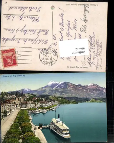 696212 Luzern Quai Dampfer pub Goetz 4936