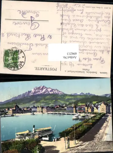 696213 Luzern Quai Dampfer Seebrücke Schweizerhofquai pub Goetz 4012