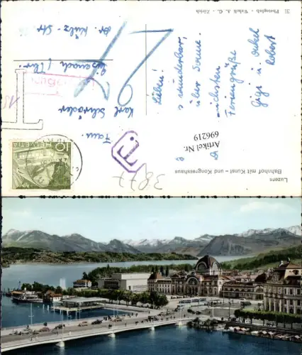 696219 Luzern Bahnhof Kongresshaus Quai Stempel Nachgebühr Eisenach