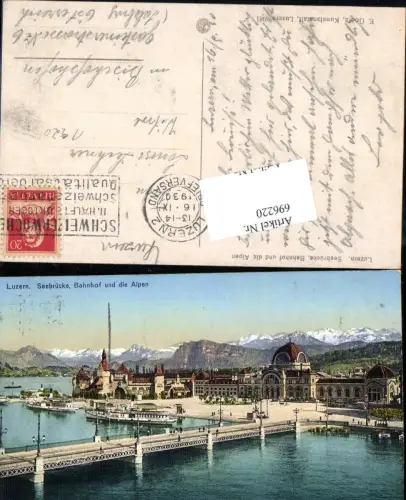 696220 Luzern Seebrücke Bahnhof Quai pub Goetz 4981