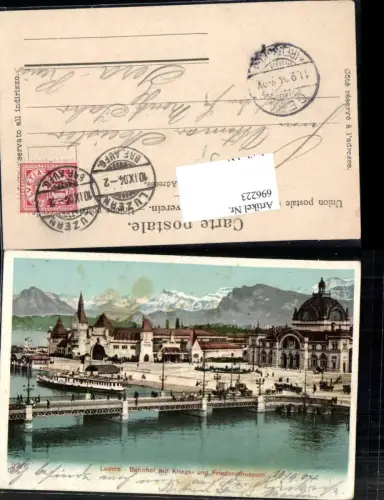 696223 Luzern Bahnhof Friedensmuseum Kriegsmuseum 1904
