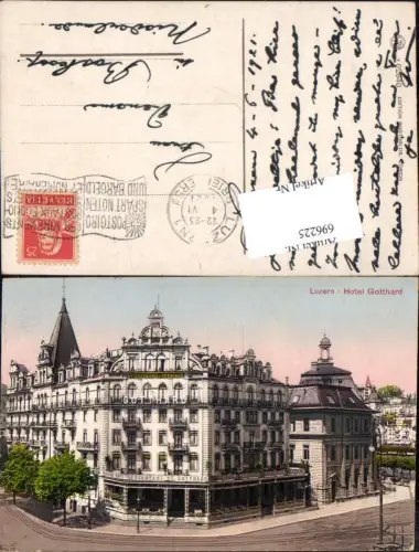 696225 Luzern Hotel Gotthard Restaurant pub Photoglob 02640