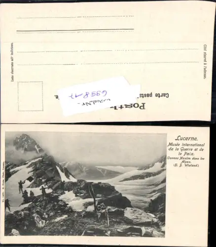 699817 Lucerne Luzern Musee Museum Canons Maxim dans les Alpes Krieg Wieland sign pub Goetz 1496