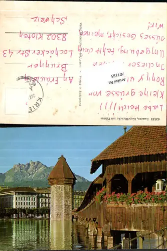 707185 Luzern Lucerne Schweiz alte Ansichtskarte