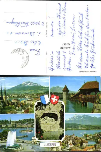 707187 Luzern Lucerne Schweiz alte Ansichtskarte