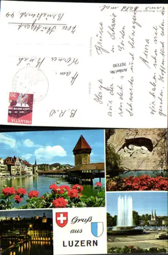 707190 Luzern Lucerne Schweiz alte Ansichtskarte