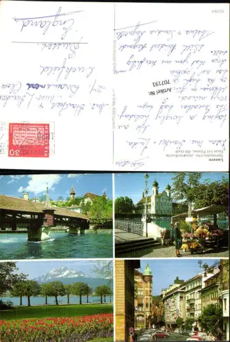 707191 Luzern Lucerne Schweiz alte Ansichtskarte