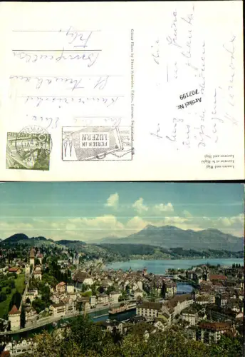 707199 Luzern Lucerne Schweiz alte Ansichtskarte