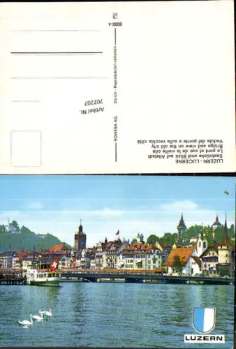 707207 Luzern Lucerne Schweiz alte Ansichtskarte