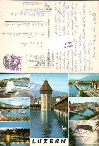 707227 Luzern Lucerne Schweiz alte Ansichtskarte