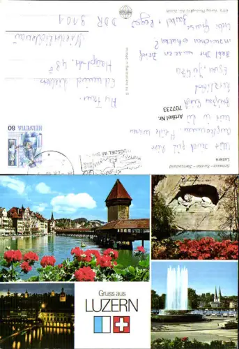 707233 Luzern Lucerne Schweiz alte Ansichtskarte