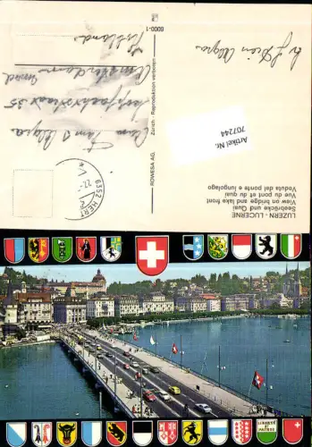 707244 Luzern Lucerne Schweiz alte Ansichtskarte