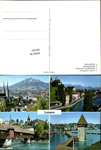 707247 Luzern Lucerne Schweiz alte Ansichtskarte
