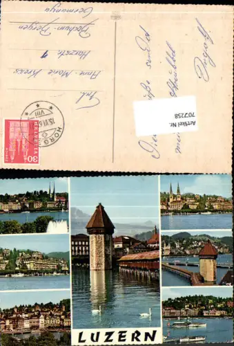 707258 Luzern Lucerne Schweiz alte Ansichtskarte