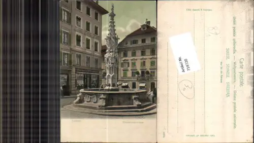 714720 Luzern Lucerne Weinmarktbrunnen Brunnen pub E. Goetz 1829