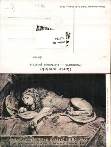 714724 Luzern Lucerne Löwendenkmal