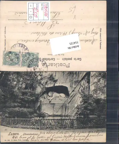 714725 Luzern Lucerne Löwendenkmal pub E. Goetz 528