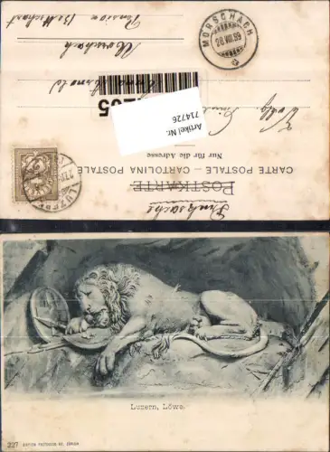 714726 Luzern Lucerne Löwendenkmal pub Photoglob 227 Stp. Morschach