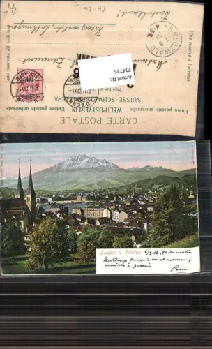 714735 Luzern Lucerne Pilatus Stp. Kreuzwald Lothringen