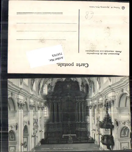 714743 Luzern Lucerne Jesuitenkirche Kirche