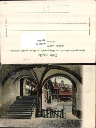 714744 Luzern Lucerne Spreuerbrücke pub E. Goetz 1225