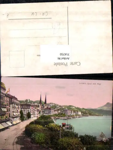714750 Luzern Lucerne Quai m. Rigi