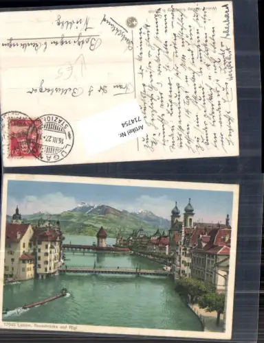 714754 Luzern Lucerne Reussbrücke Rigi gel Betzingen Reutlingen