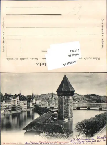 714761 Luzern Lucerne Wasserturm Kapellbrücke pub Photoglob 139