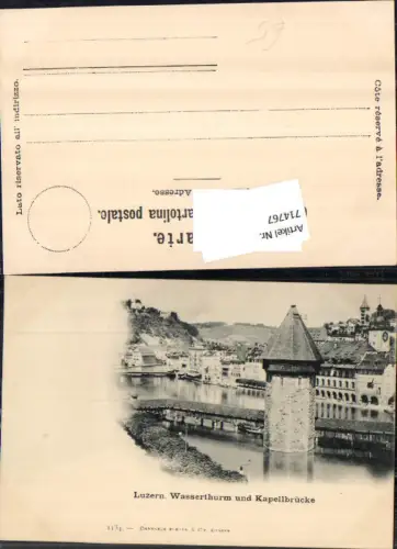 714767 Luzern Lucerne Wasserturm Kapellbrücke