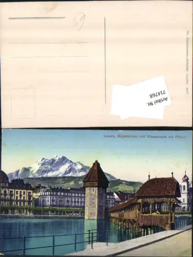 714768 Luzern Lucerne Wasserturm Kapellbrücke pub Zimmermann-Strässler 6177