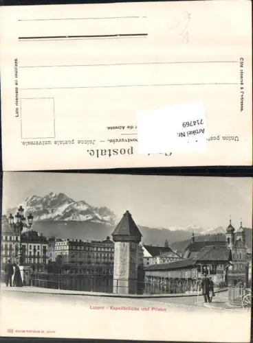 714769 Luzern Lucerne Wasserturm Kapellbrücke pub Photoglob 68