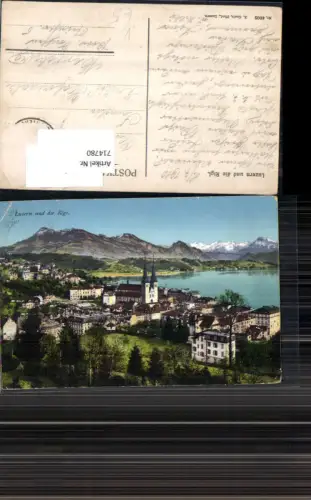 714780 Luzern Lucerne m. Rigi pub E. Goetz 4002 gel Merseburg