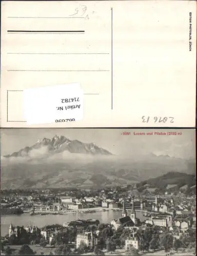 714782 Luzern Lucerne und Pilatus pub Photoglob 9091