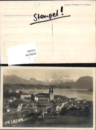 714785 Foto AK Luzern Lucerne mit Alpen