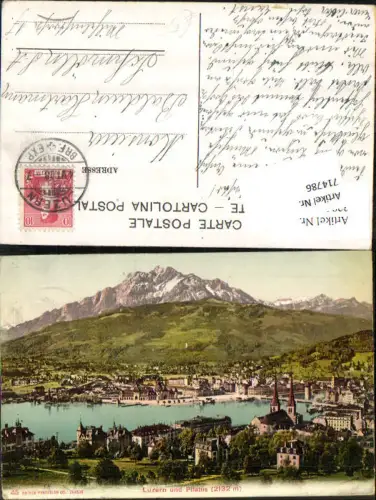 714786 Luzern Lucerne und Pilatus pub Photoglob 45
