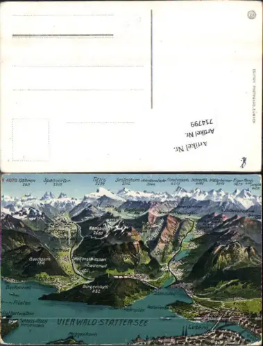 714799 Luzern Lucerne Lagekarte Vierwaldstättersee